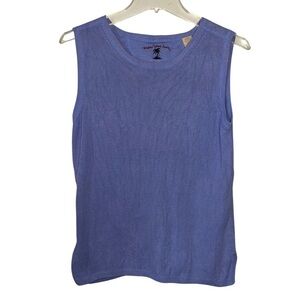 Original Island Sport Silk Blend Purple Sweater Tank Size Small